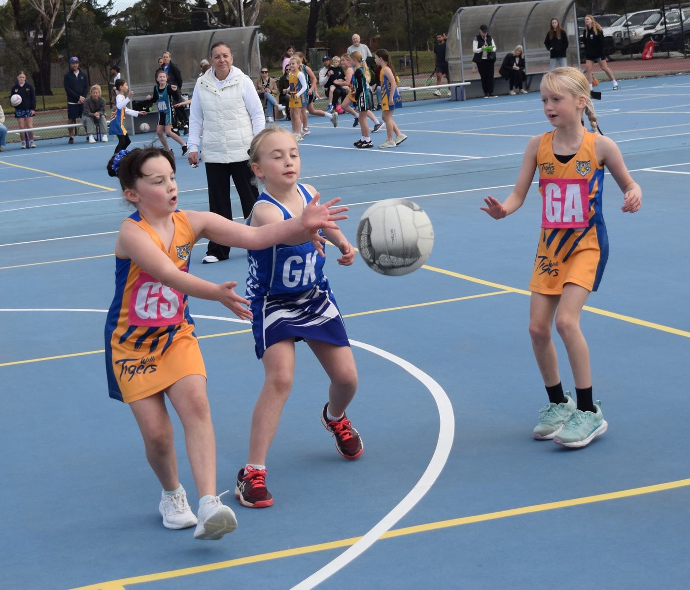 A Bayside goal keeper defending